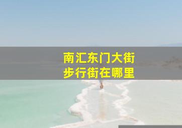 南汇东门大街步行街在哪里