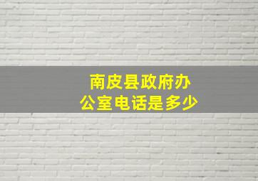 南皮县政府办公室电话是多少