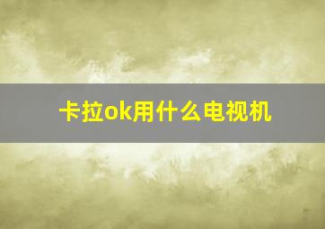 卡拉ok用什么电视机