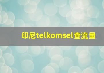 印尼telkomsel查流量