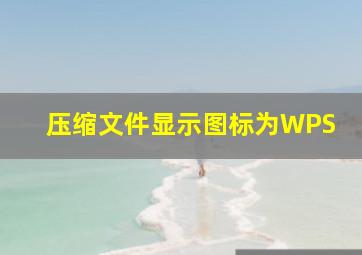 压缩文件显示图标为WPS