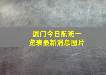 厦门今日航班一览表最新消息图片