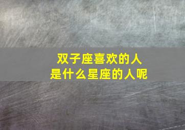 双子座喜欢的人是什么星座的人呢