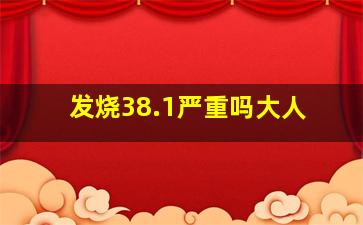 发烧38.1严重吗大人