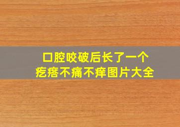 口腔咬破后长了一个疙瘩不痛不痒图片大全