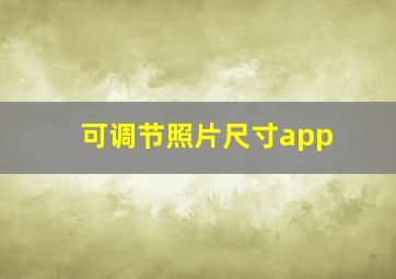 可调节照片尺寸app