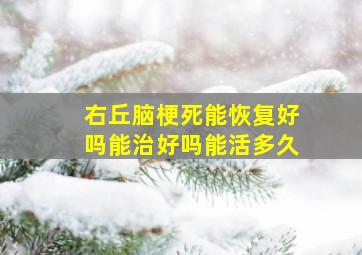 右丘脑梗死能恢复好吗能治好吗能活多久