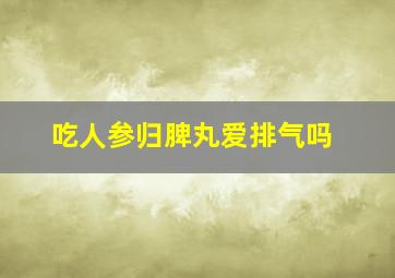 吃人参归脾丸爱排气吗