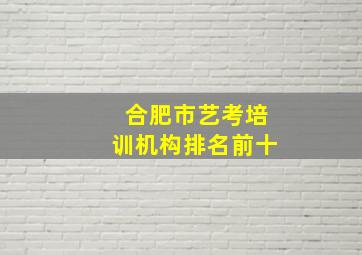 合肥市艺考培训机构排名前十