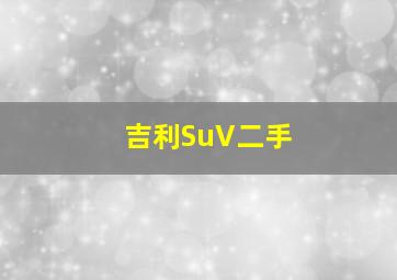 吉利SuV二手