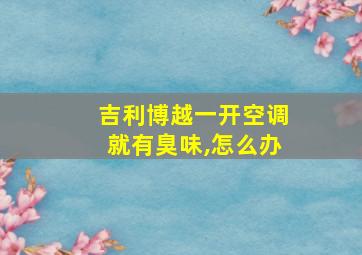 吉利博越一开空调就有臭味,怎么办