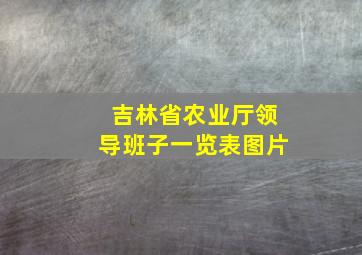 吉林省农业厅领导班子一览表图片