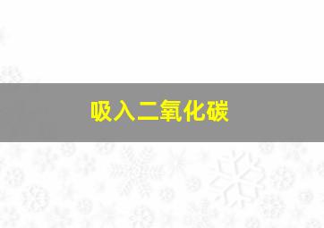 吸入二氧化碳