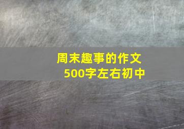 周末趣事的作文500字左右初中