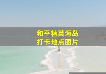 和平精英海岛打卡地点图片