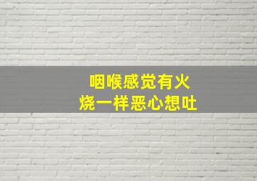 咽喉感觉有火烧一样恶心想吐