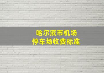 哈尔滨市机场停车场收费标准