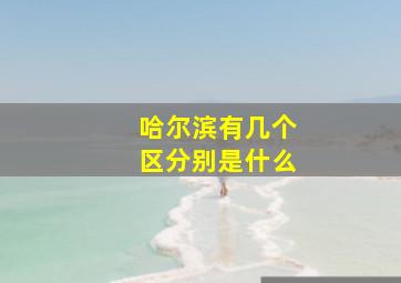 哈尔滨有几个区分别是什么