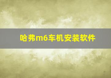 哈弗m6车机安装软件