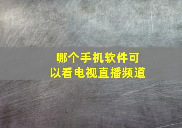 哪个手机软件可以看电视直播频道