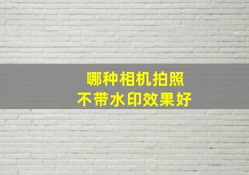 哪种相机拍照不带水印效果好