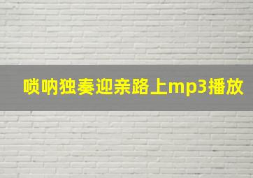 唢呐独奏迎亲路上mp3播放