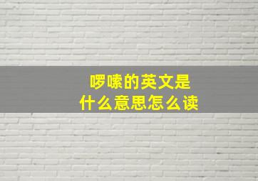 啰嗦的英文是什么意思怎么读