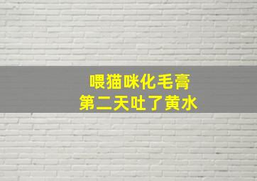 喂猫咪化毛膏第二天吐了黄水