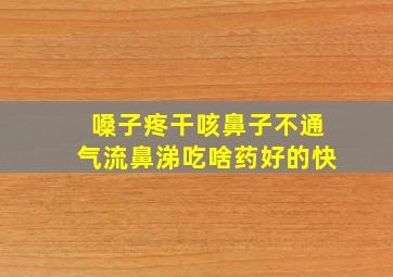 嗓子疼干咳鼻子不通气流鼻涕吃啥药好的快