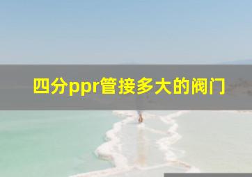 四分ppr管接多大的阀门