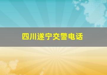 四川遂宁交警电话