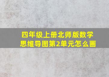 四年级上册北师版数学思维导图第2单元怎么画