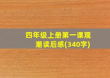 四年级上册第一课观潮读后感(340字)