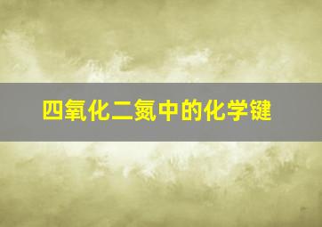 四氧化二氮中的化学键