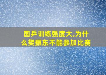 国乒训练强度大,为什么樊振东不能参加比赛