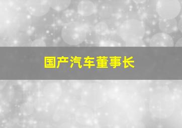 国产汽车董事长