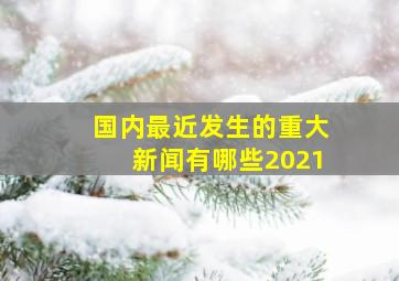 国内最近发生的重大新闻有哪些2021