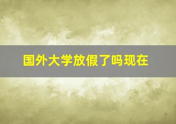 国外大学放假了吗现在