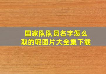 国家队队员名字怎么取的呢图片大全集下载