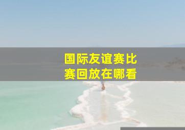 国际友谊赛比赛回放在哪看