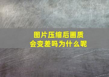 图片压缩后画质会变差吗为什么呢