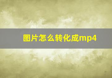 图片怎么转化成mp4