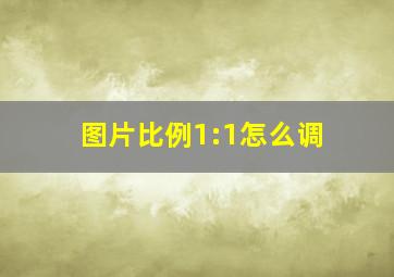 图片比例1:1怎么调