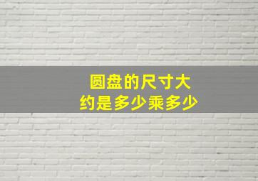 圆盘的尺寸大约是多少乘多少