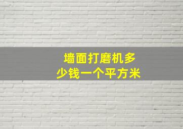 墙面打磨机多少钱一个平方米