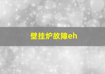 壁挂炉故障eh