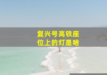 复兴号高铁座位上的灯是啥