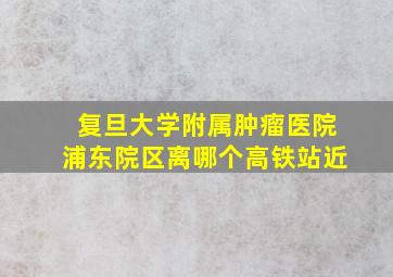 复旦大学附属肿瘤医院浦东院区离哪个高铁站近