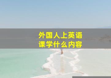 外国人上英语课学什么内容