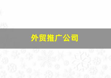 外贸推广公司